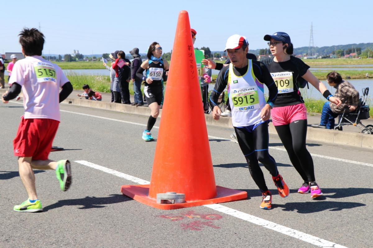 いわて奥州きらめきマラソン2018 フルマラソン5・37.5km給水/10km折り返し 2018/05/20