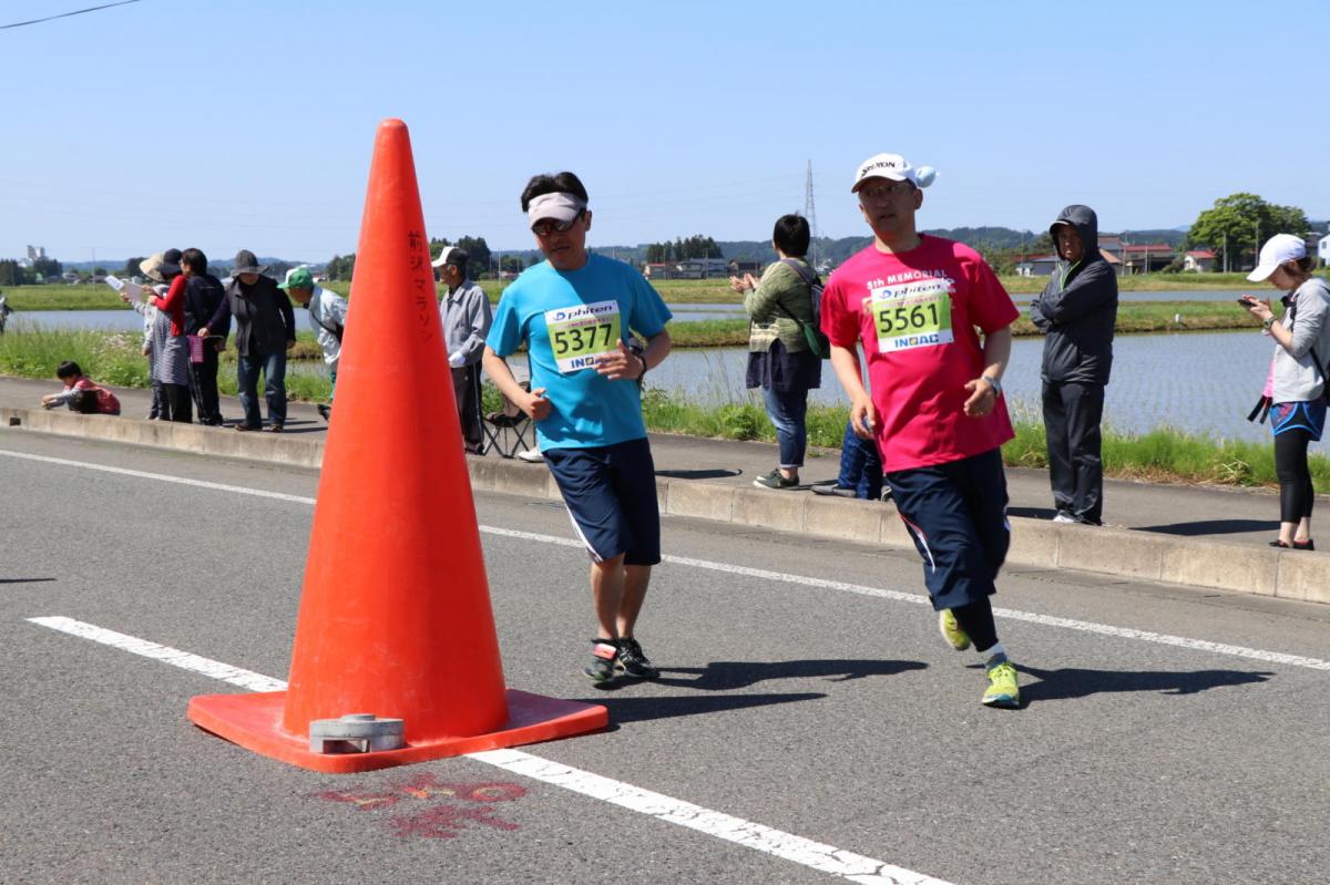 いわて奥州きらめきマラソン2018 フルマラソン5・37.5km給水/10km折り返し 2018/05/20