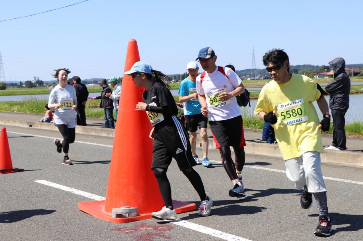 いわて奥州きらめきマラソン2018 フルマラソン5・37.5km給水/10km折り返し 2018/05/20
