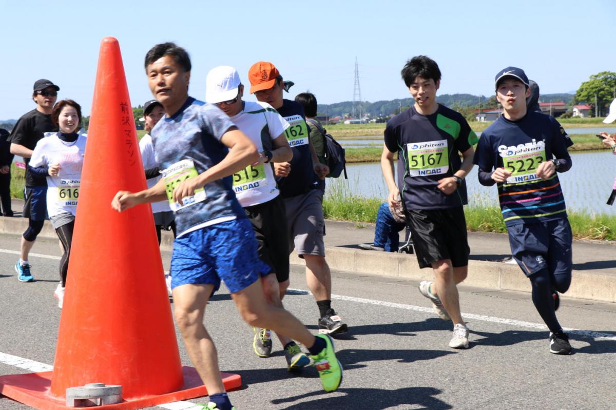 いわて奥州きらめきマラソン2018 フルマラソン5・37.5km給水/10km折り返し 2018/05/20