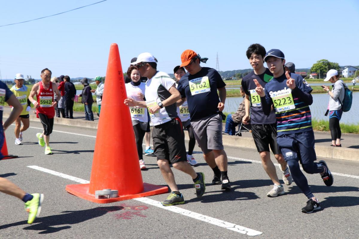 いわて奥州きらめきマラソン2018 フルマラソン5・37.5km給水/10km折り返し 2018/05/20
