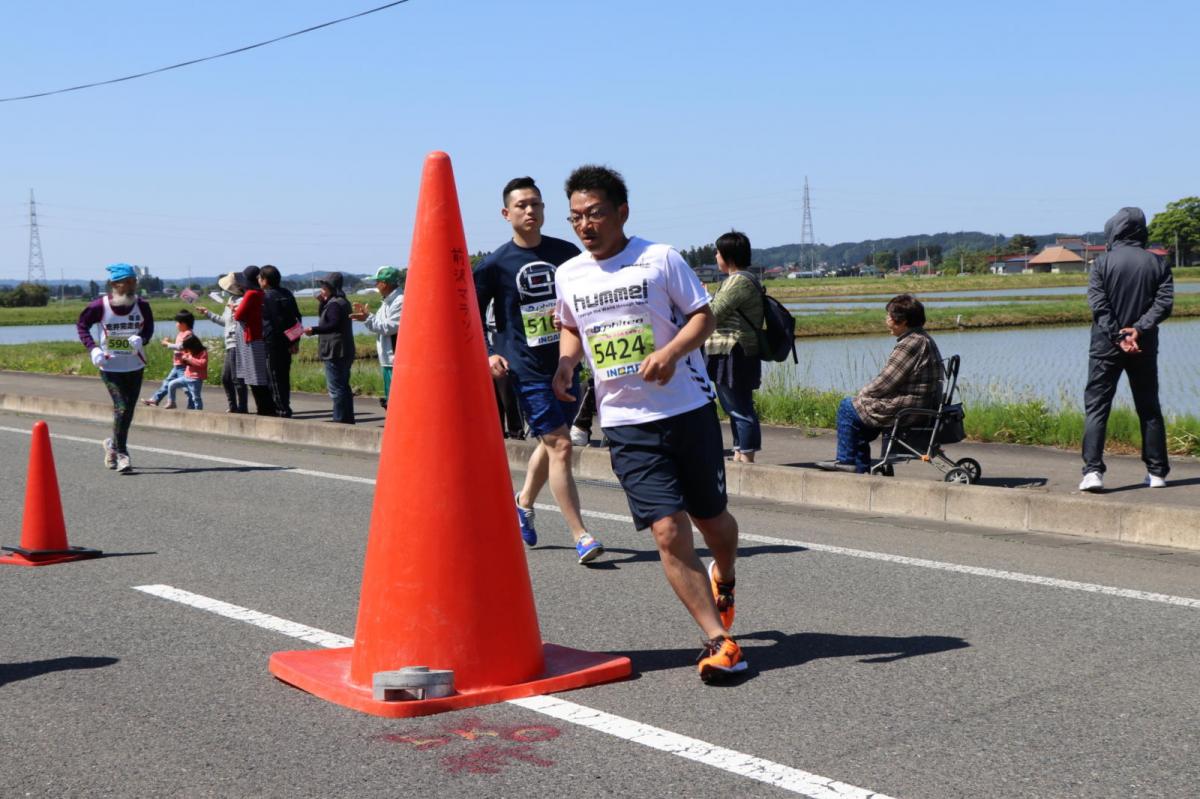 いわて奥州きらめきマラソン2018 フルマラソン5・37.5km給水/10km折り返し 2018/05/20