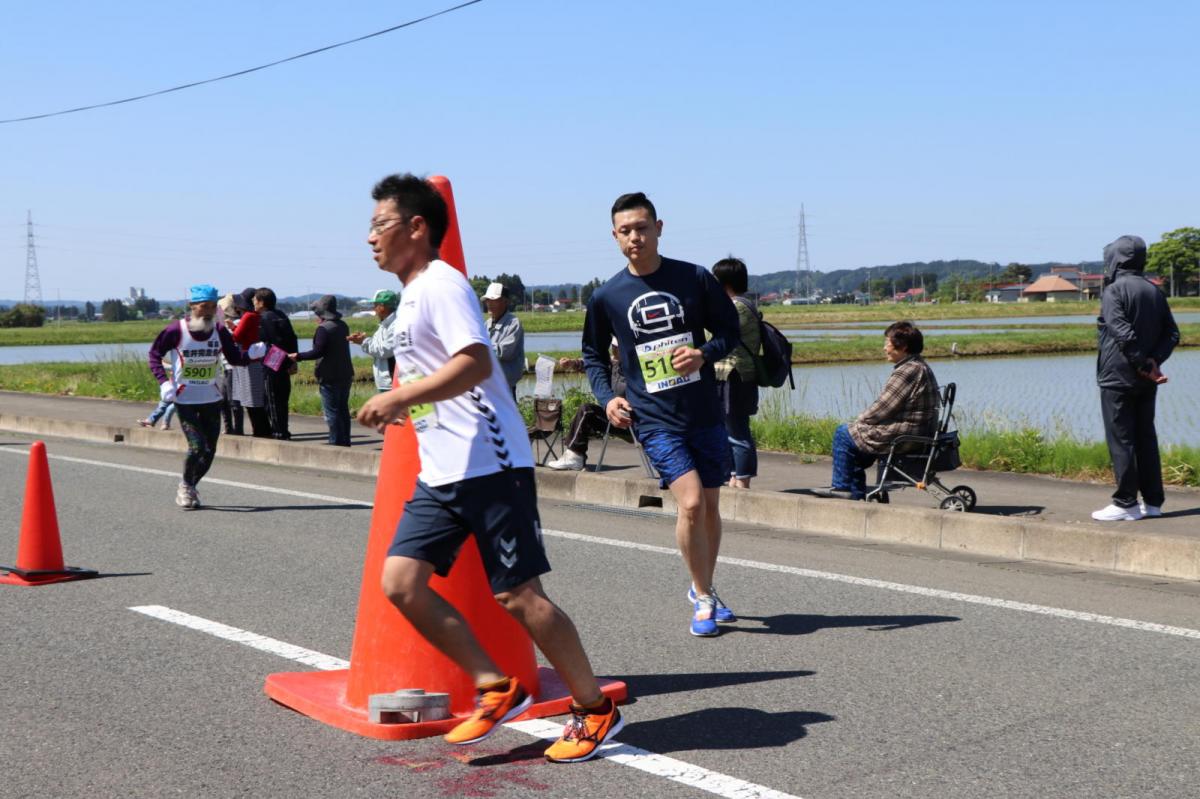 いわて奥州きらめきマラソン2018 フルマラソン5・37.5km給水/10km折り返し 2018/05/20