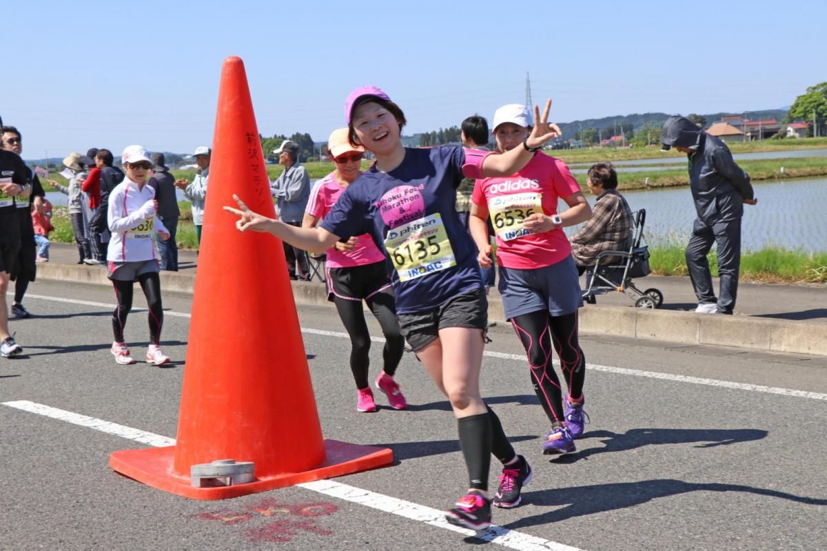 いわて奥州きらめきマラソン2018 フルマラソン5・37.5km給水/10km折り返し 2018/05/20