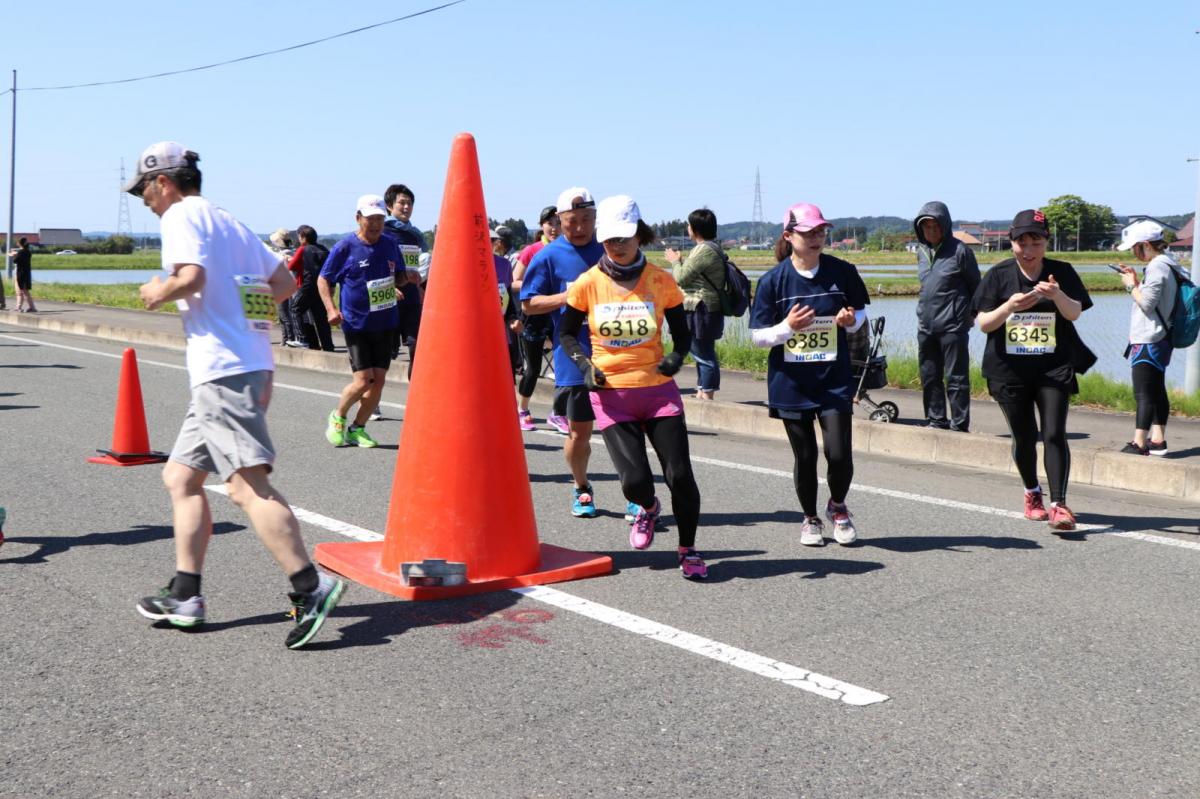 いわて奥州きらめきマラソン2018 フルマラソン5・37.5km給水/10km折り返し 2018/05/20