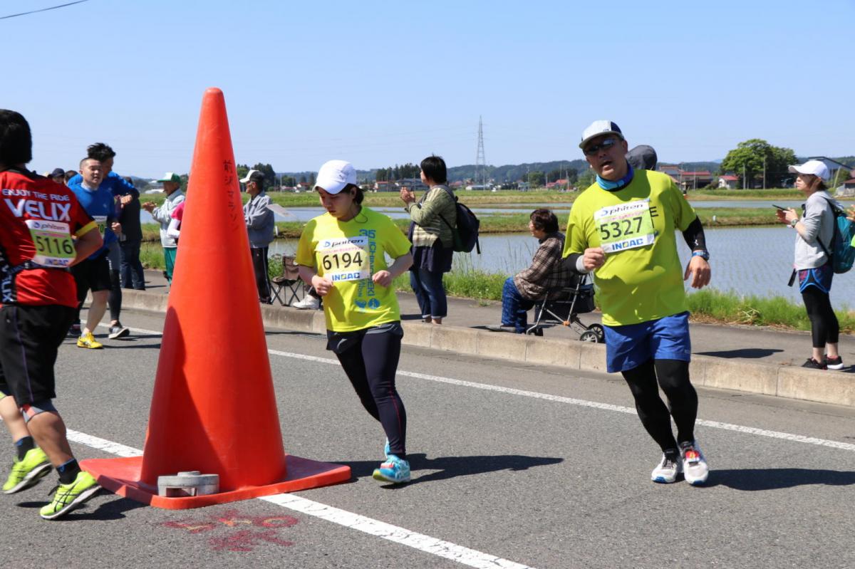 いわて奥州きらめきマラソン2018 フルマラソン5・37.5km給水/10km折り返し 2018/05/20