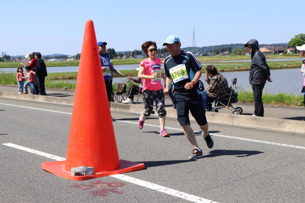 いわて奥州きらめきマラソン2018 フルマラソン5・37.5km給水/10km折り返し 2018/05/20