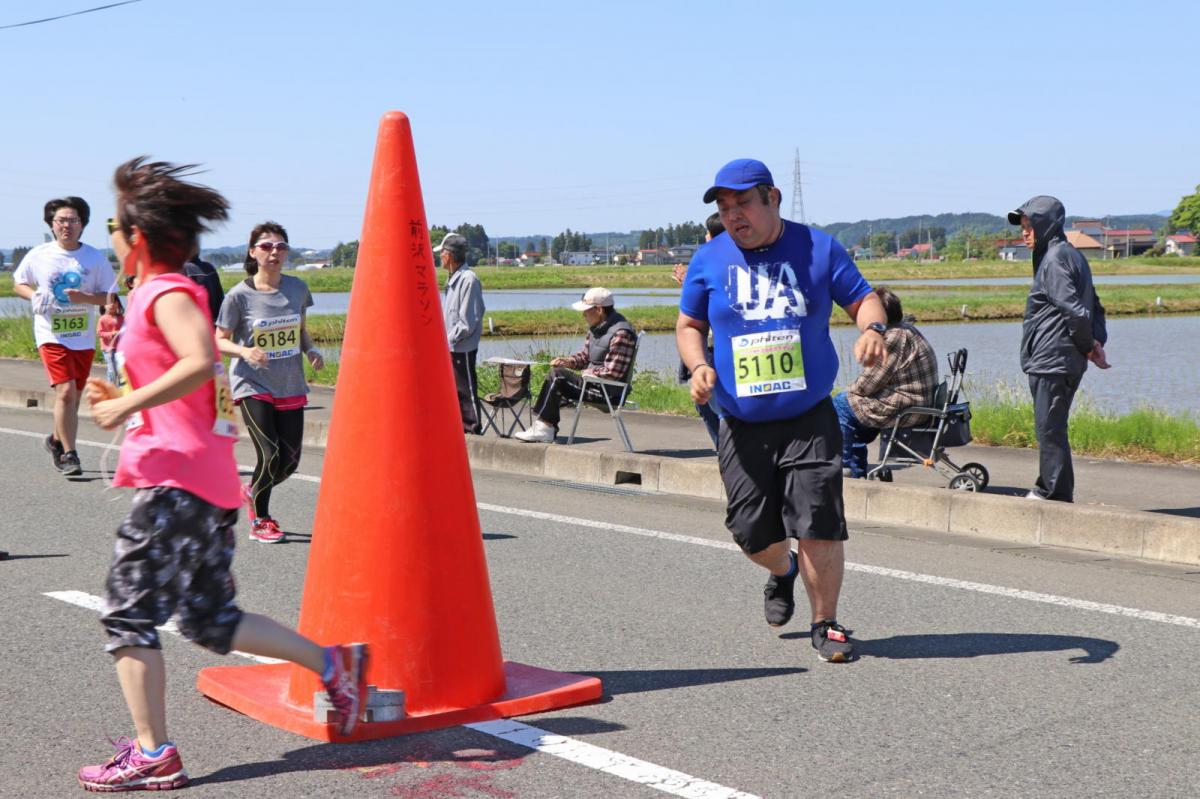 いわて奥州きらめきマラソン2018 フルマラソン5・37.5km給水/10km折り返し 2018/05/20