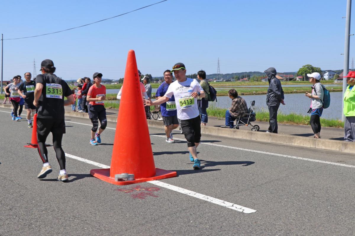 いわて奥州きらめきマラソン2018 フルマラソン5・37.5km給水/10km折り返し 2018/05/20