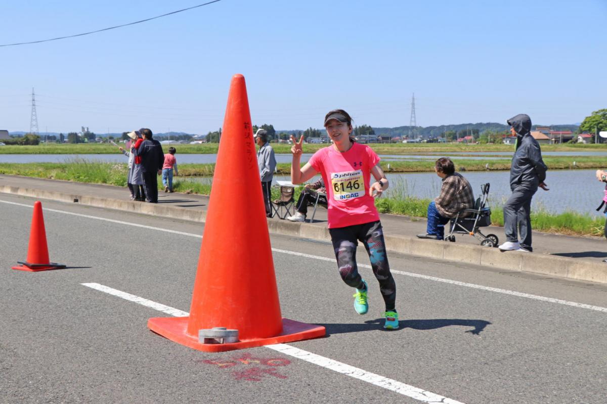 いわて奥州きらめきマラソン2018 フルマラソン5・37.5km給水/10km折り返し 2018/05/20