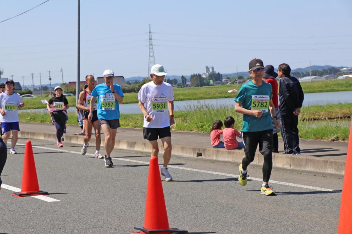 いわて奥州きらめきマラソン2018 フルマラソン5・37.5km給水/10km折り返し 2018/05/20