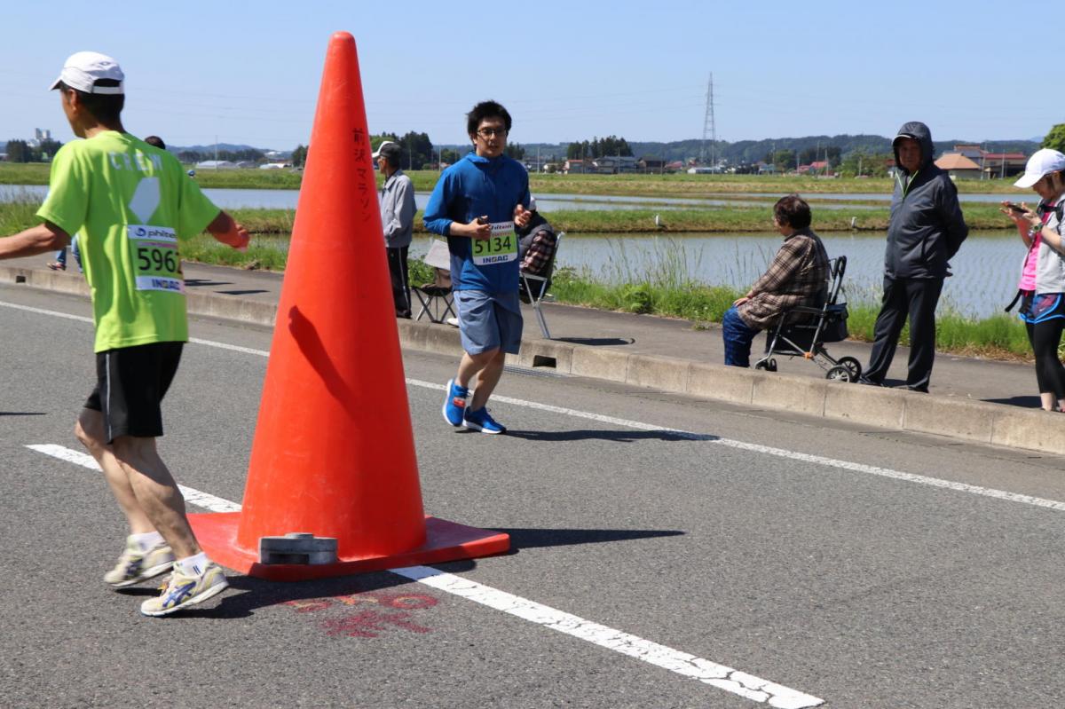 いわて奥州きらめきマラソン2018 フルマラソン5・37.5km給水/10km折り返し 2018/05/20