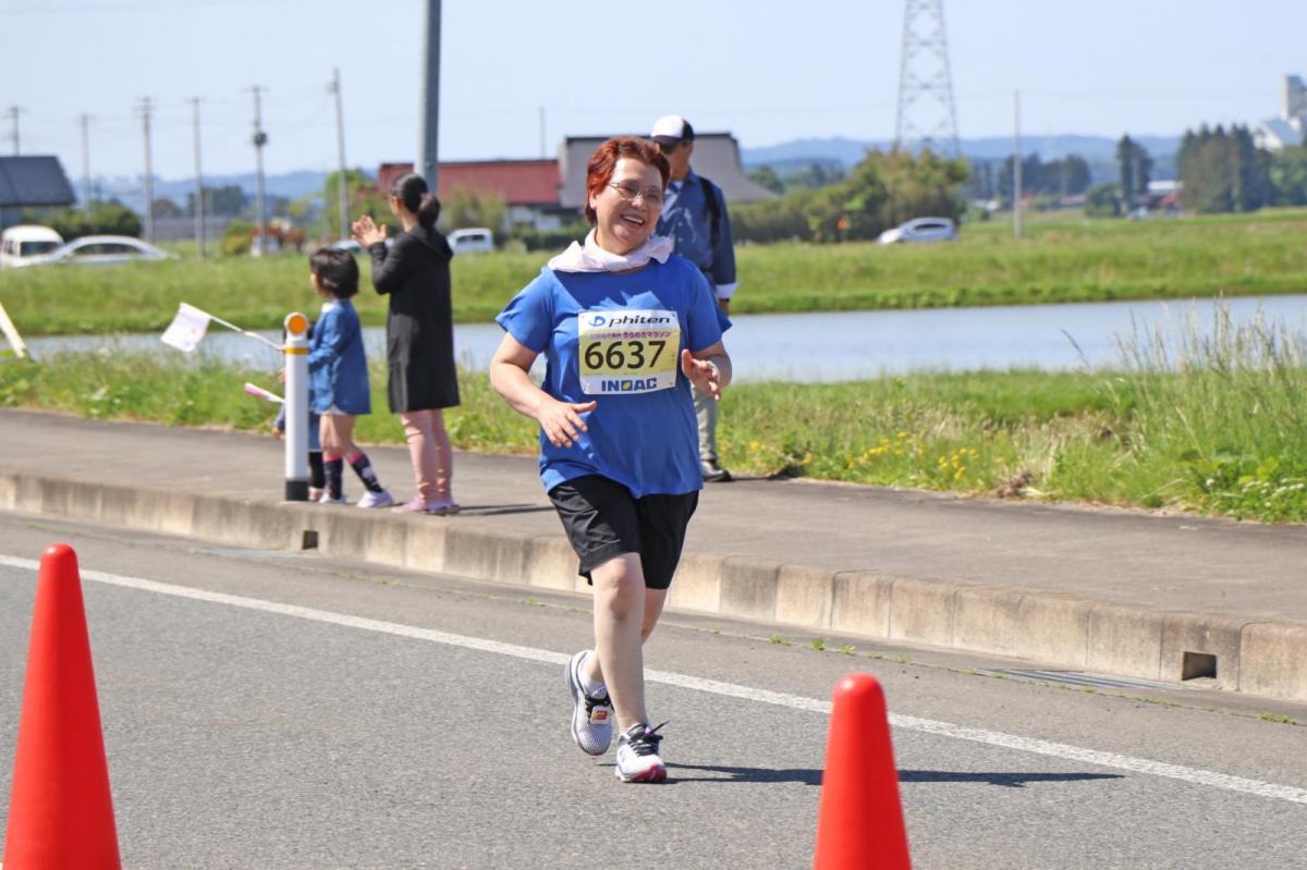いわて奥州きらめきマラソン2018 フルマラソン5・37.5km給水/10km折り返し 2018/05/20