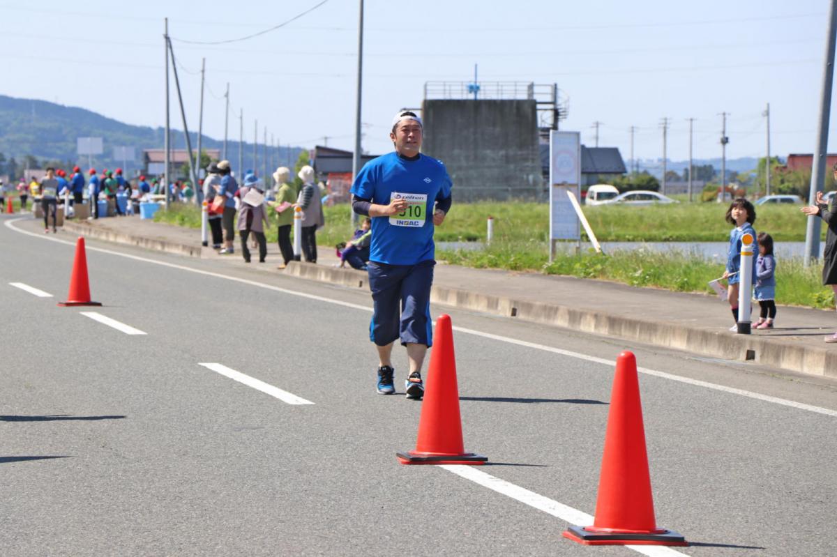 いわて奥州きらめきマラソン2018 フルマラソン5・37.5km給水/10km折り返し 2018/05/20
