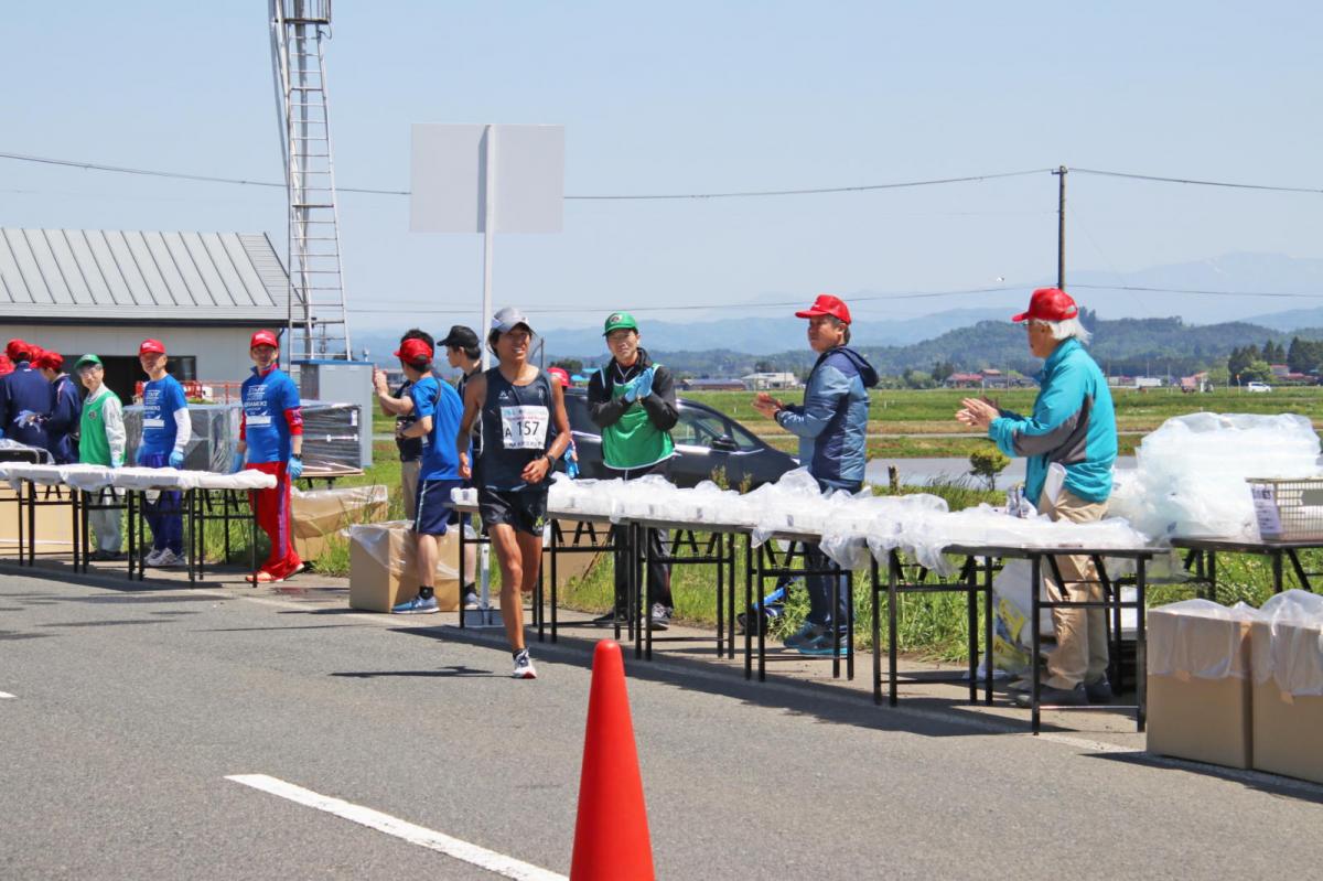 いわて奥州きらめきマラソン2018 フルマラソン5・37.5km給水/10km折り返し 2018/05/20