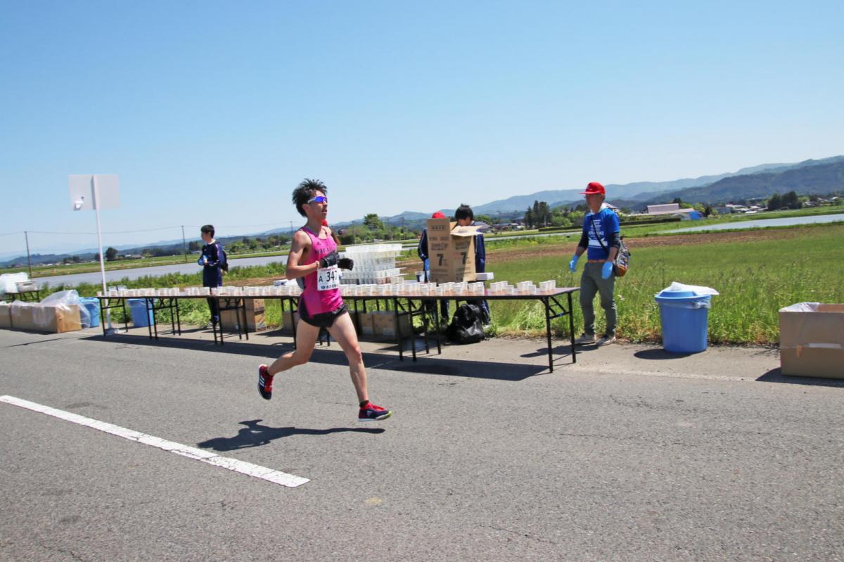 いわて奥州きらめきマラソン2018 フルマラソン5・37.5km給水/10km折り返し 2018/05/20