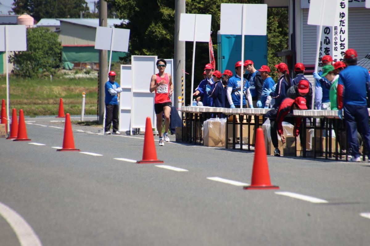 いわて奥州きらめきマラソン2018 フルマラソン5・37.5km給水/10km折り返し 2018/05/20