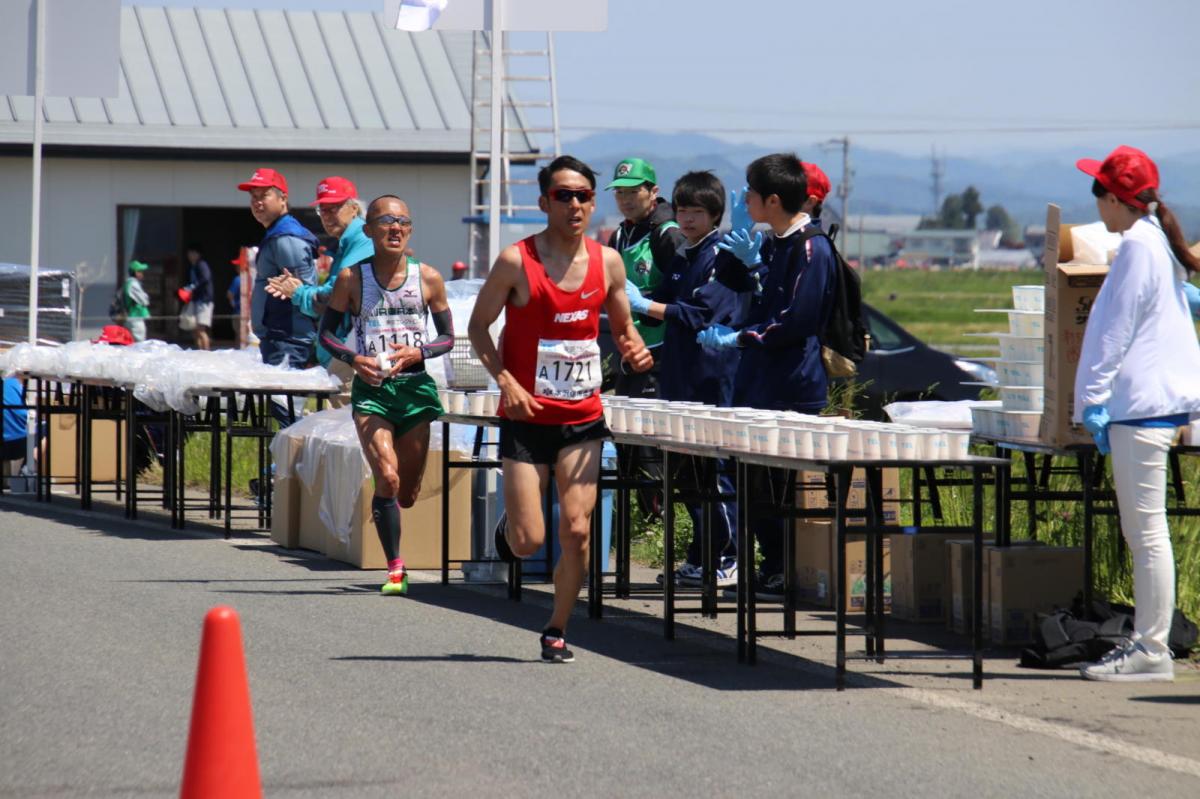 いわて奥州きらめきマラソン2018 フルマラソン5・37.5km給水/10km折り返し 2018/05/20