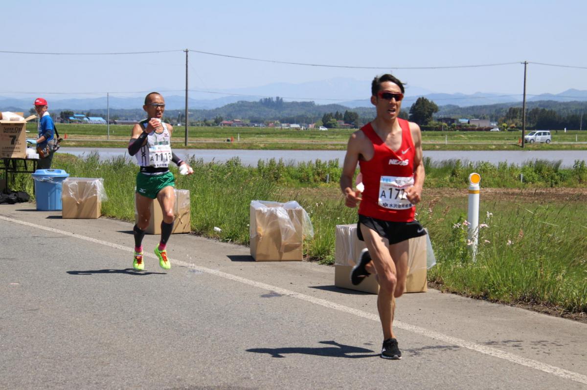 いわて奥州きらめきマラソン2018 フルマラソン5・37.5km給水/10km折り返し 2018/05/20