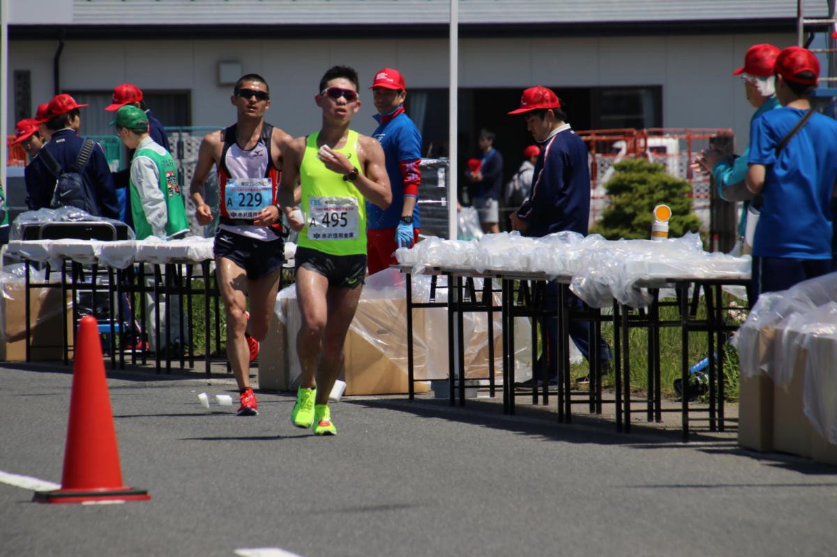 いわて奥州きらめきマラソン2018 フルマラソン5・37.5km給水/10km折り返し 2018/05/20