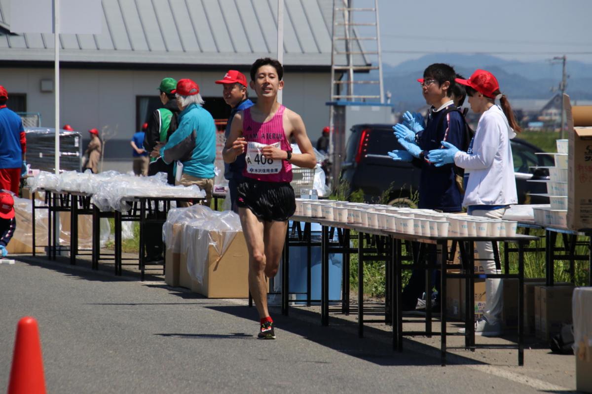 いわて奥州きらめきマラソン2018 フルマラソン5・37.5km給水/10km折り返し 2018/05/20