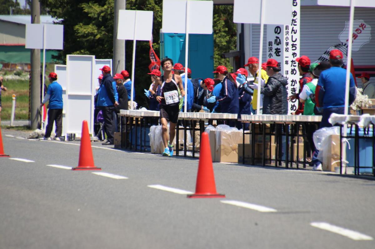 いわて奥州きらめきマラソン2018 フルマラソン5・37.5km給水/10km折り返し 2018/05/20