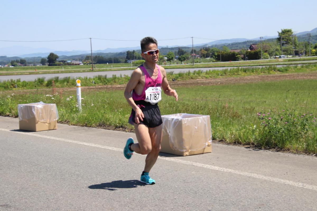 いわて奥州きらめきマラソン2018 フルマラソン5・37.5km給水/10km折り返し 2018/05/20