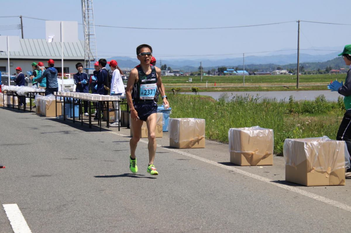 いわて奥州きらめきマラソン2018 フルマラソン5・37.5km給水/10km折り返し 2018/05/20