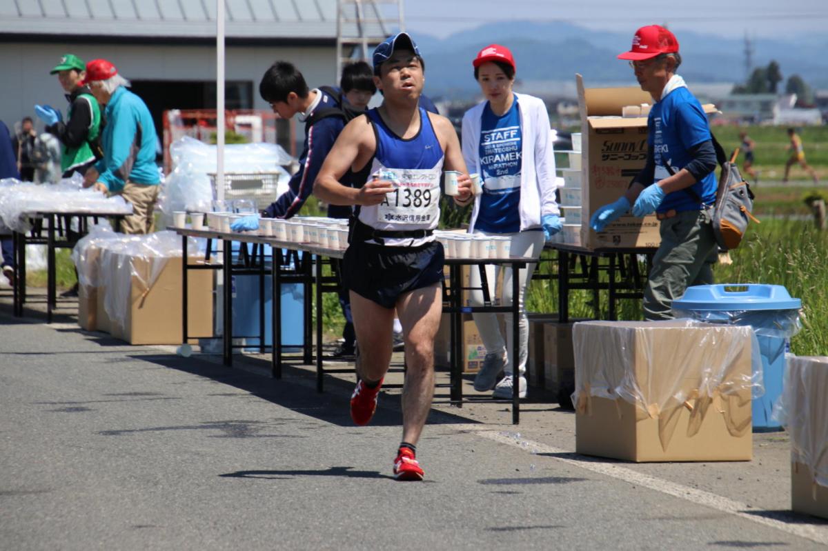 いわて奥州きらめきマラソン2018 フルマラソン5・37.5km給水/10km折り返し 2018/05/20
