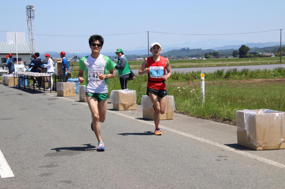 いわて奥州きらめきマラソン2018 フルマラソン5・37.5km給水/10km折り返し 2018/05/20