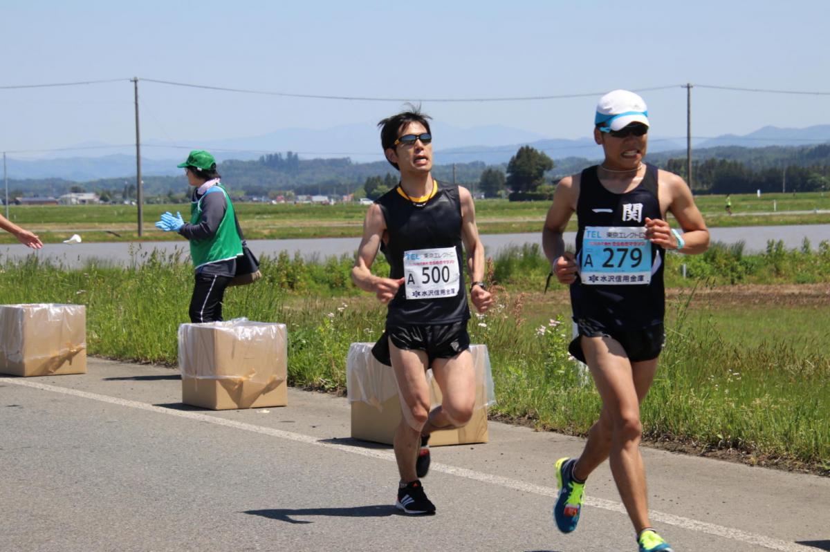 いわて奥州きらめきマラソン2018 フルマラソン5・37.5km給水/10km折り返し 2018/05/20