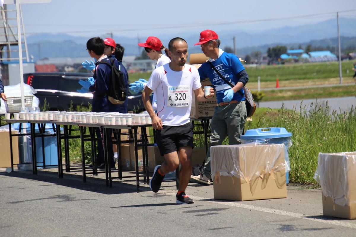 いわて奥州きらめきマラソン2018 フルマラソン5・37.5km給水/10km折り返し 2018/05/20