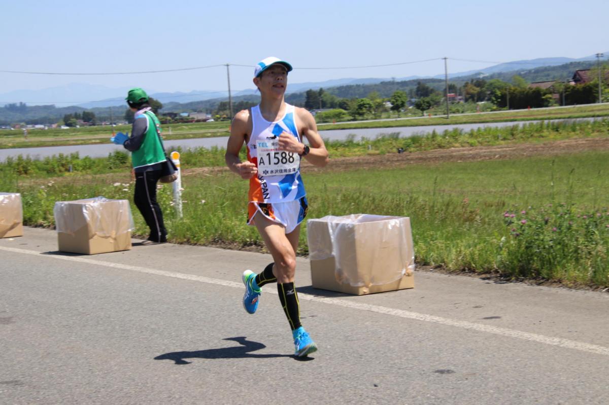 いわて奥州きらめきマラソン2018 フルマラソン5・37.5km給水/10km折り返し 2018/05/20