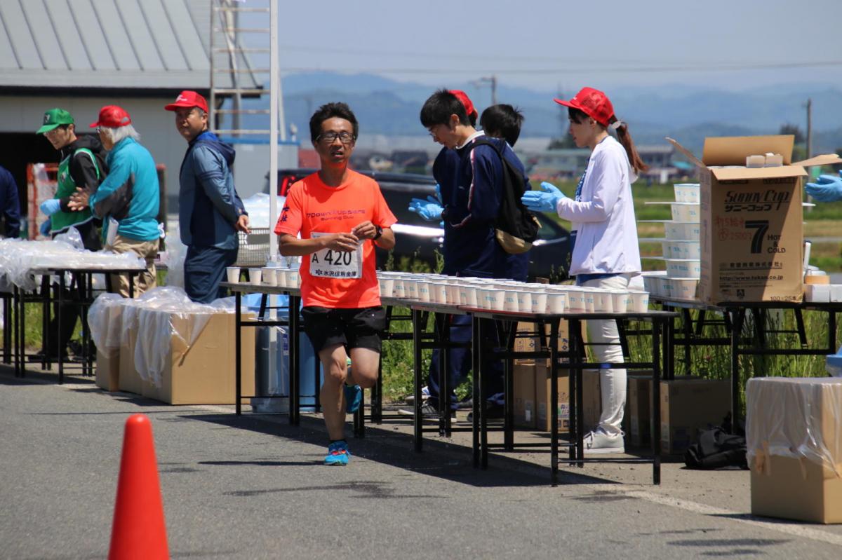 いわて奥州きらめきマラソン2018 フルマラソン5・37.5km給水/10km折り返し 2018/05/20