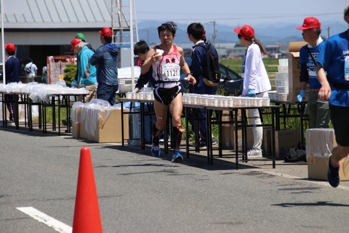 いわて奥州きらめきマラソン2018 フルマラソン5・37.5km給水/10km折り返し 2018/05/20