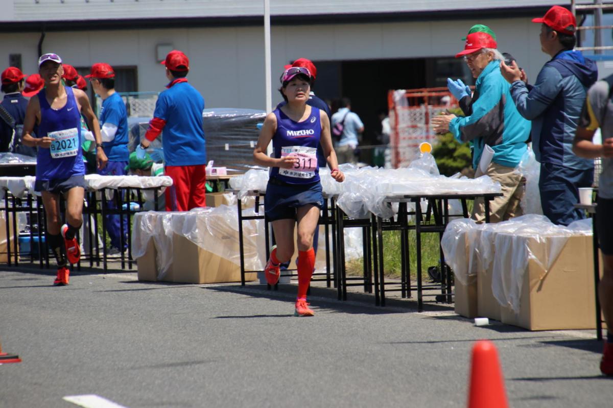 いわて奥州きらめきマラソン2018 フルマラソン5・37.5km給水/10km折り返し 2018/05/20