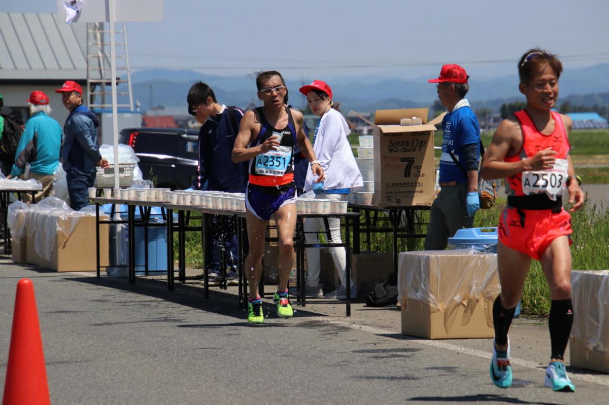 いわて奥州きらめきマラソン2018 フルマラソン5・37.5km給水/10km折り返し 2018/05/20