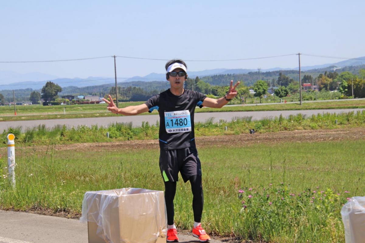 いわて奥州きらめきマラソン2018 フルマラソン5・37.5km給水/10km折り返し 2018/05/20