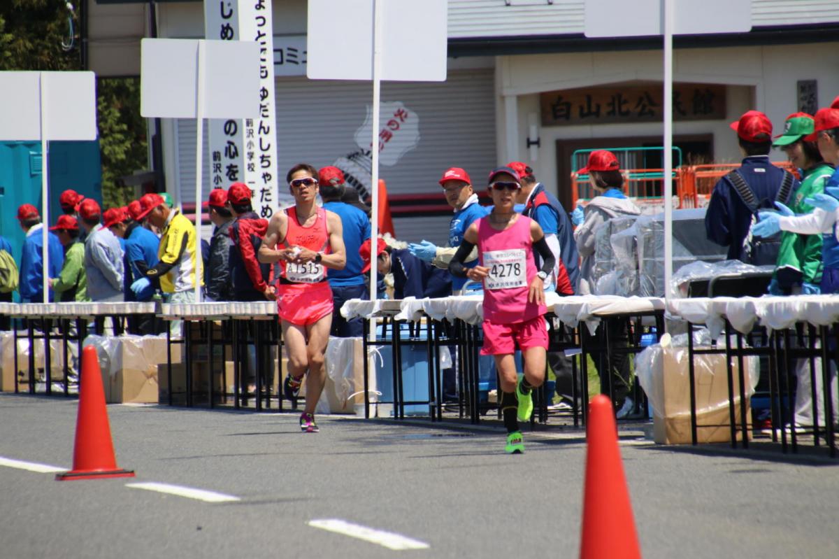 いわて奥州きらめきマラソン2018 フルマラソン5・37.5km給水/10km折り返し 2018/05/20