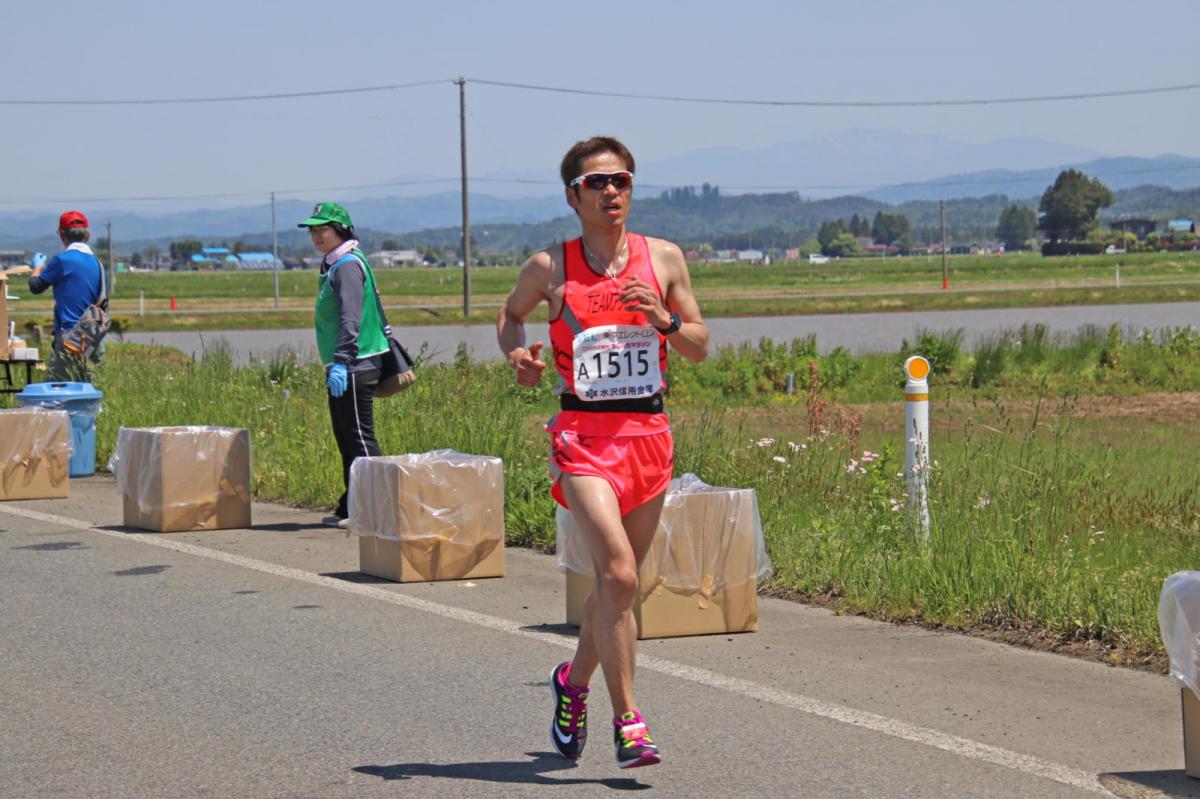 いわて奥州きらめきマラソン2018 フルマラソン5・37.5km給水/10km折り返し 2018/05/20