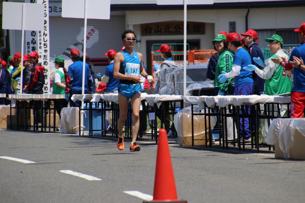 いわて奥州きらめきマラソン2018 フルマラソン5・37.5km給水/10km折り返し 2018/05/20