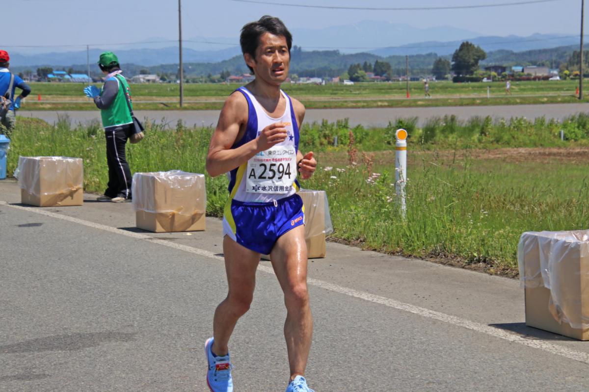 いわて奥州きらめきマラソン2018 フルマラソン5・37.5km給水/10km折り返し 2018/05/20