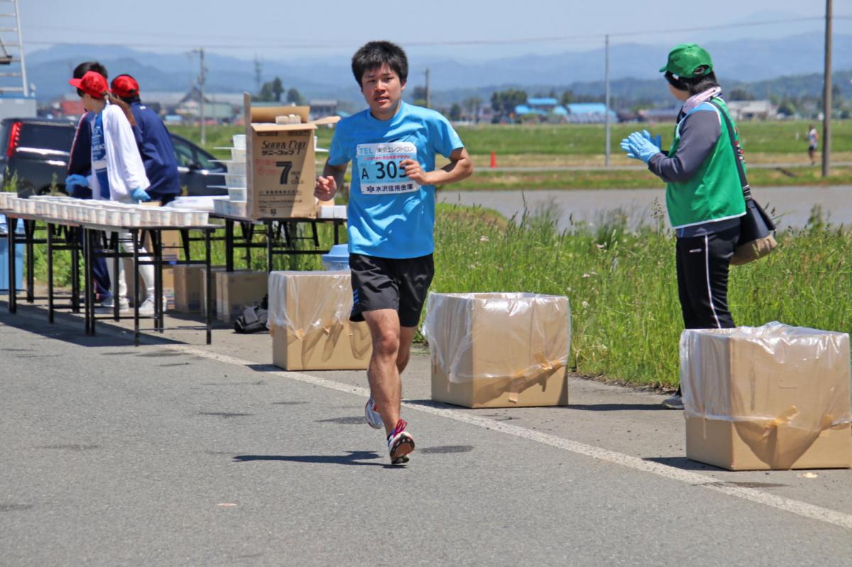 いわて奥州きらめきマラソン2018 フルマラソン5・37.5km給水/10km折り返し 2018/05/20