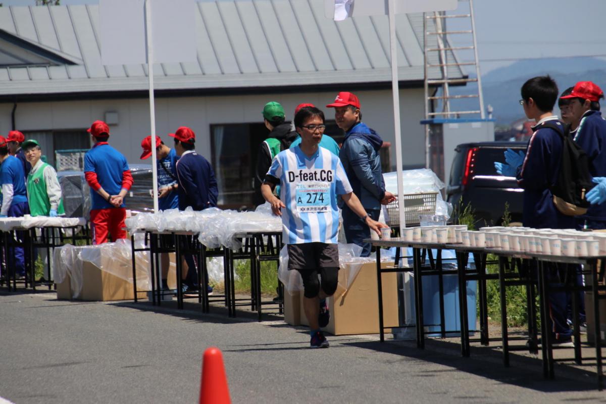 いわて奥州きらめきマラソン2018 フルマラソン5・37.5km給水/10km折り返し 2018/05/20