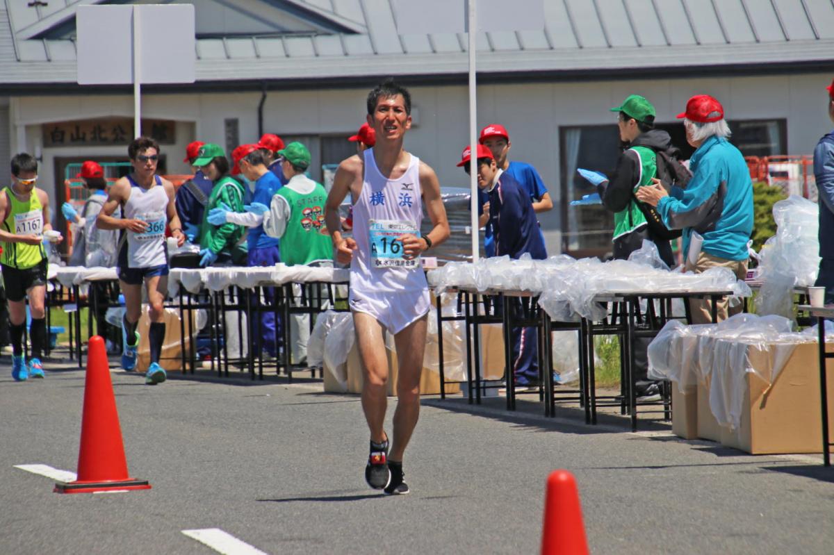 いわて奥州きらめきマラソン2018 フルマラソン5・37.5km給水/10km折り返し 2018/05/20