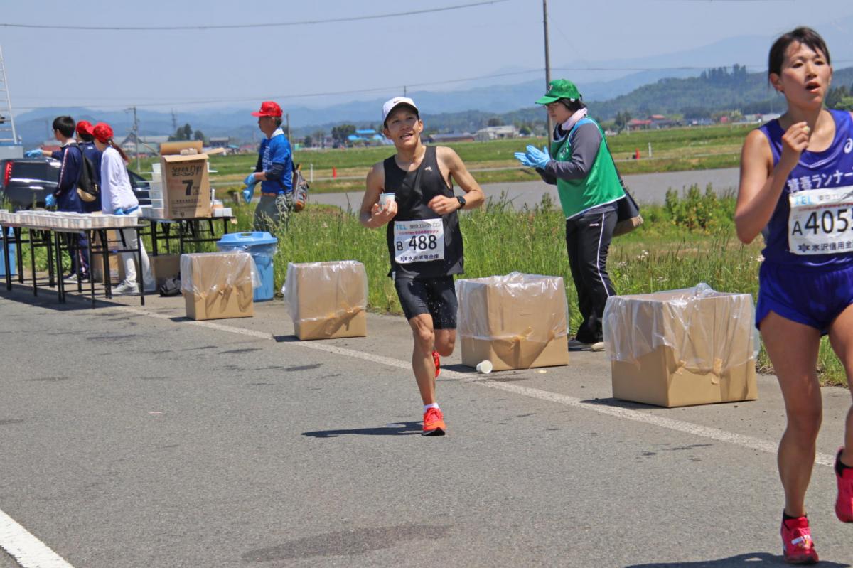 いわて奥州きらめきマラソン2018 フルマラソン5・37.5km給水/10km折り返し 2018/05/20