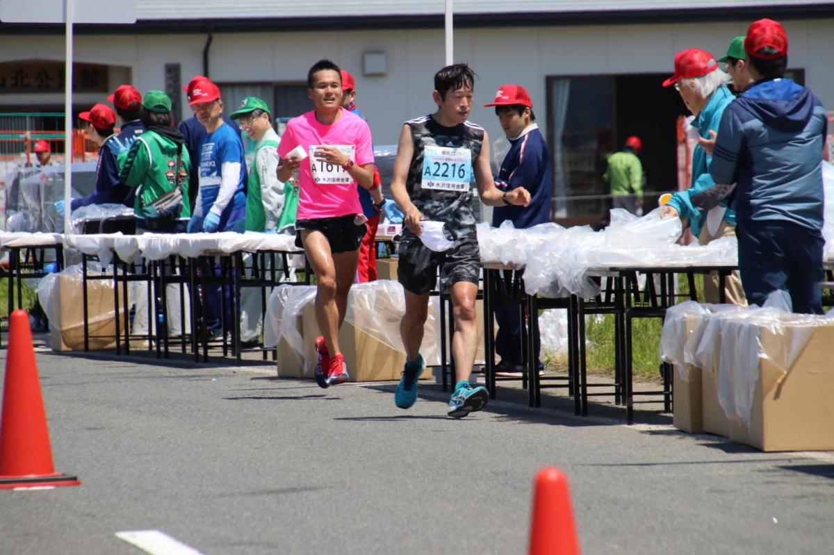 いわて奥州きらめきマラソン2018 フルマラソン5・37.5km給水/10km折り返し 2018/05/20