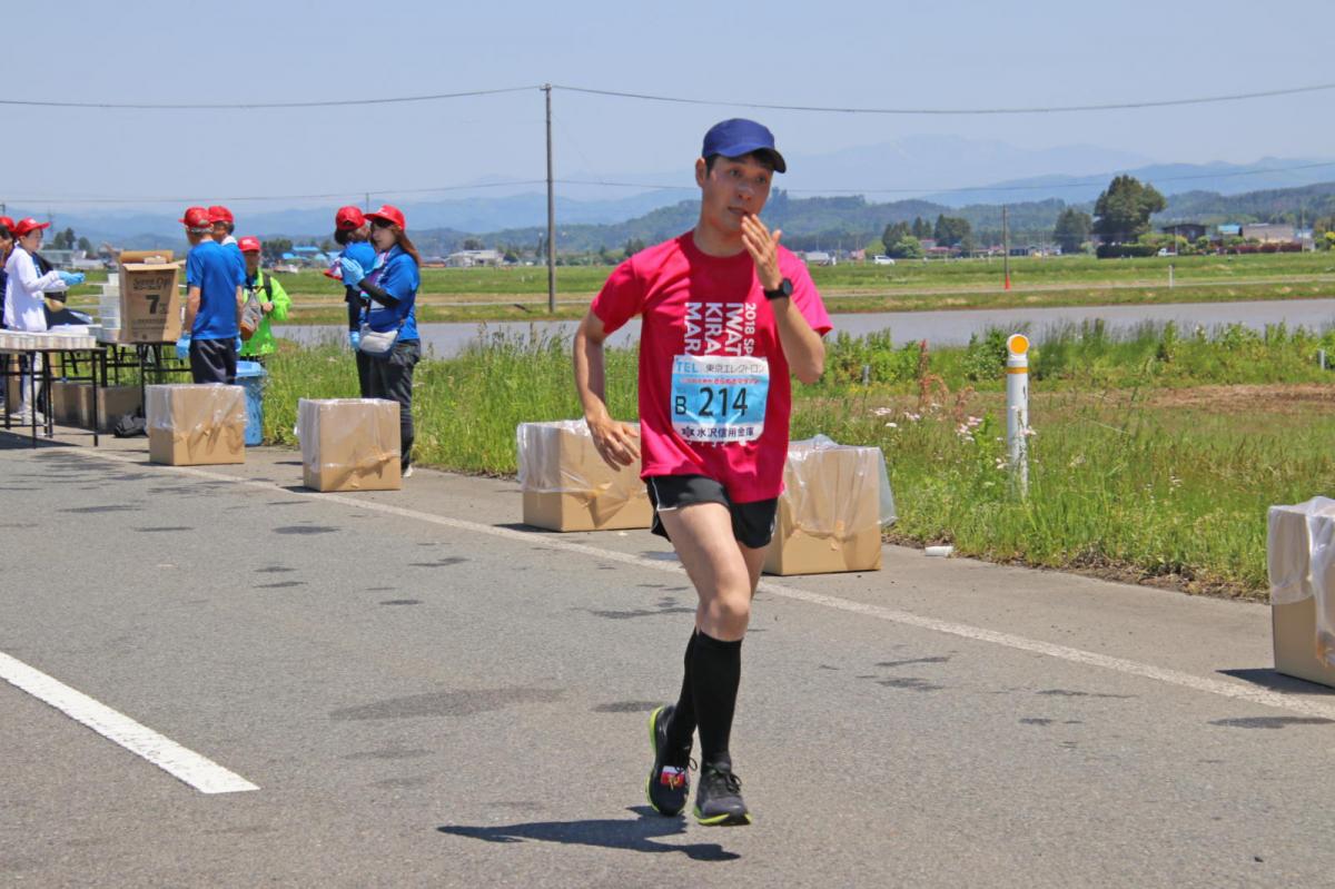 いわて奥州きらめきマラソン2018 フルマラソン5・37.5km給水/10km折り返し 2018/05/20