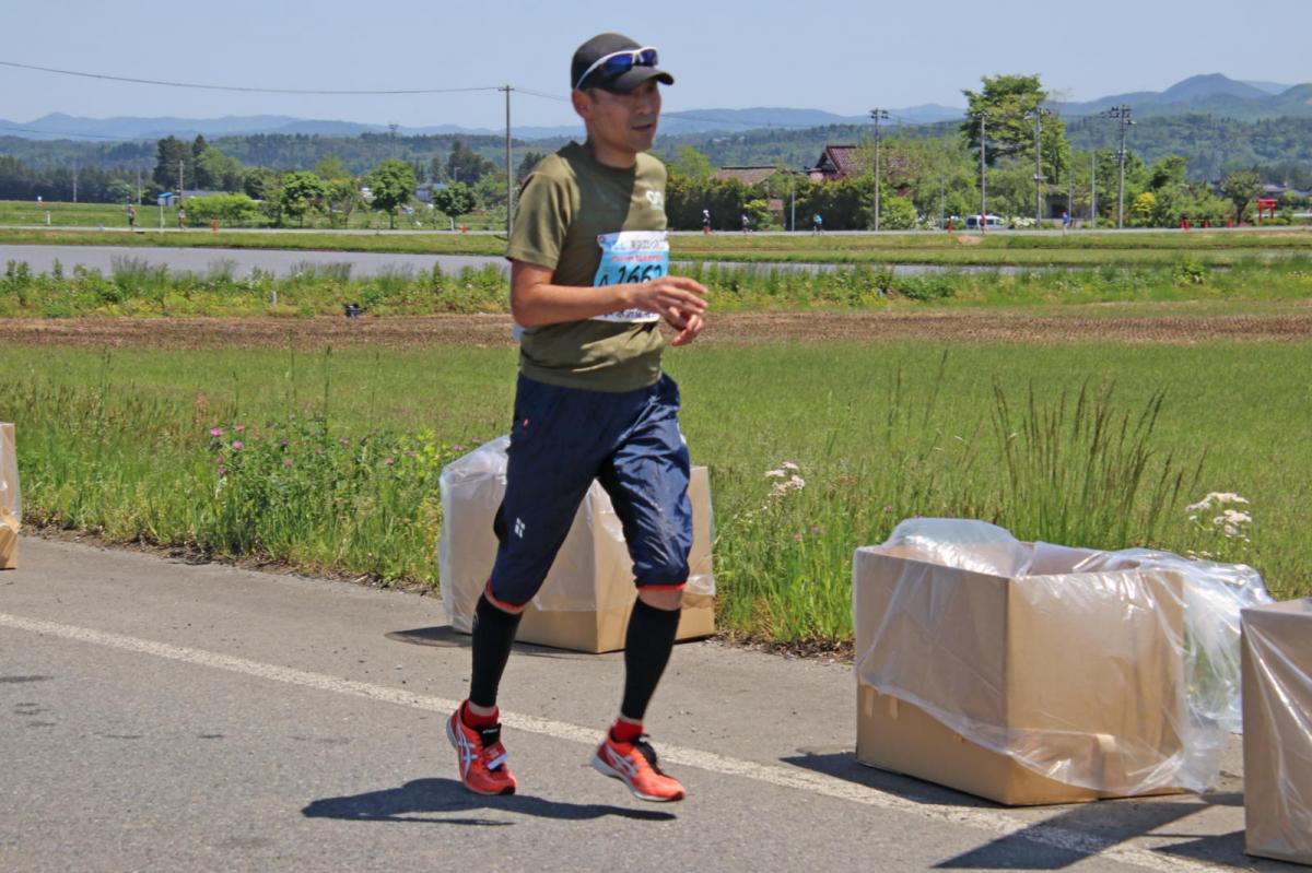 いわて奥州きらめきマラソン2018 フルマラソン5・37.5km給水/10km折り返し 2018/05/20