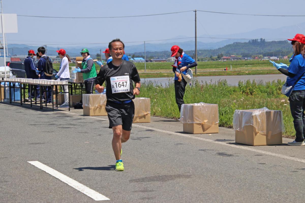 いわて奥州きらめきマラソン2018 フルマラソン5・37.5km給水/10km折り返し 2018/05/20